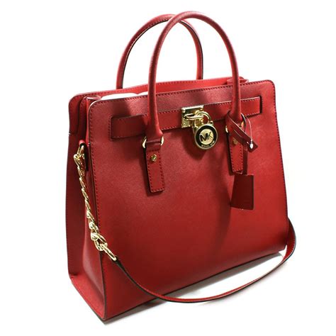 michael kors red leather purse|genuine leather michael kors purse.